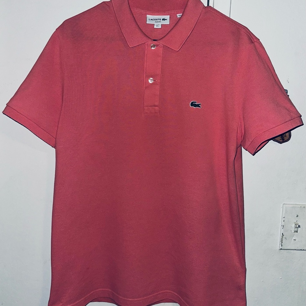 Lacoste Men's Coral Polo Shirt Slim Fit Size L